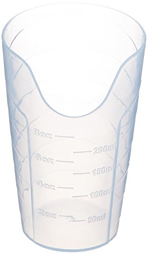Product Cover Sammons Preston Nosey Cup, Cut Out Drinking Glass for Stable and Fixed Drinking Position, Functional Translucent Drink Cups for Medical Patients, Easy Drinking cup for Dysphagia, 8 oz