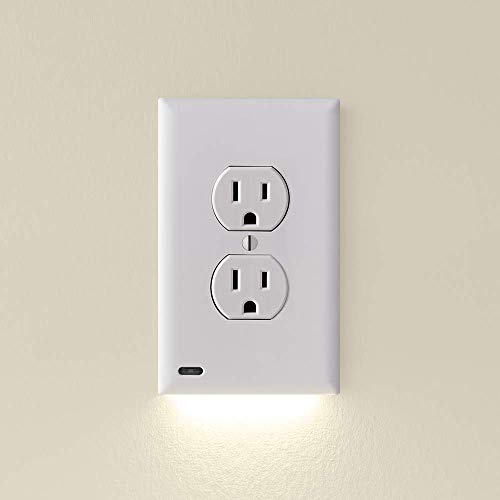 Product Cover 6 Pack - SnapPower GuideLight 2 for Outlets [New Version - LED Light Bar] - Night Light - Electrical Outlet Wall Plate With LED Night Lights - Automatic On/Off Sensor - (Duplex, White)