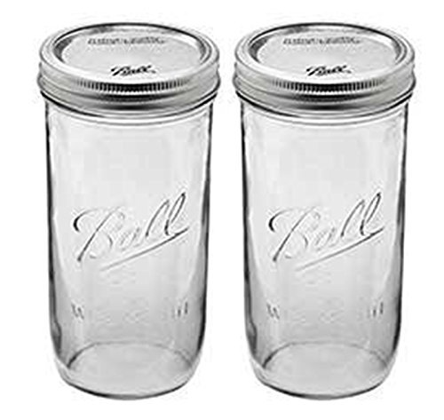 Product Cover Ball 24 oz Jar Wide Mouth 24 Ounce (Pack of 2) Clear
