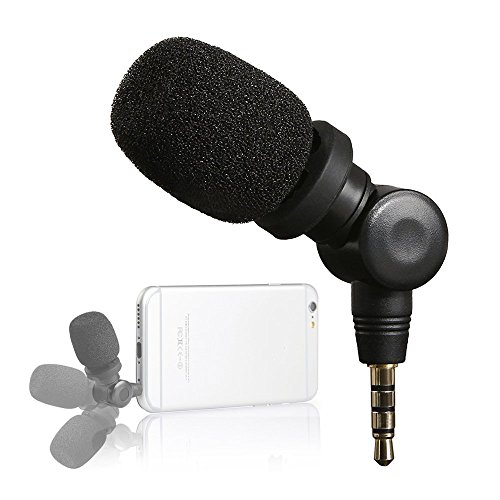 Product Cover Saramonic Mini SmartMic Directional Condenser Flexible Microphone for Smartphones,Vlogging Microphone for iPhone and YouTube Video, Mic for iOS Apple iPhone 7 7s 8 X 11 6 6s iPad and Android Phone