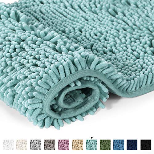 Product Cover Bathroom Rug Shag Shower Mat Machine-Washable Plush Bath Mats with Water Absorbent Soft Microfibers, 20