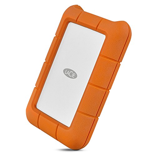 Product Cover LaCie Rugged Thunderbolt USB-C 5TB External Hard Drive Portable HDD - USB 3.0 Compatible, Drop Shock Dust Water Resistant, Mac and PC Computer Desktop Workstation Laptop, 1 Mo Adobe CC (STFS5000800)