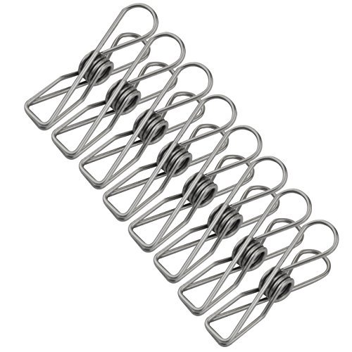 Product Cover 80pcs Stainless Steel Clothes Pins, Lystaii Utility Clips Hooks ClothesPin Clothesline Clip 2.2inch for Outdoor Indoor Drying Home Laundry Office Cord Clothespins Kitchen Tools Fastener Socks Scarfs