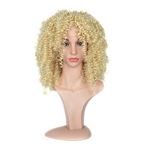 Product Cover Black Rose Afro Kinky Curly Short Wigs For Black Women Natural Heat Resistant Synthetic Hairstyle Brown Blond Black Color Available