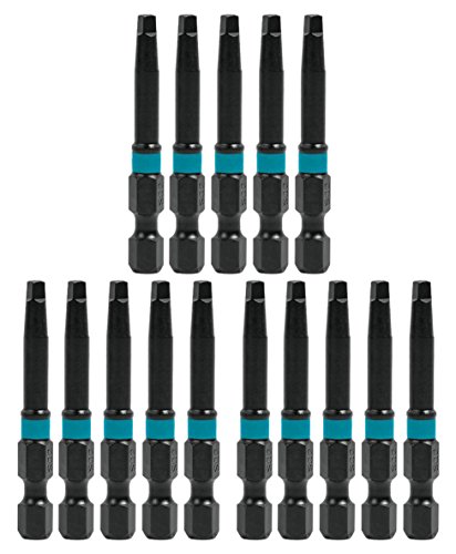 Product Cover Makita A-99792 Impactx #2 Square Recess 2″ Power Bit, 15 Pack
