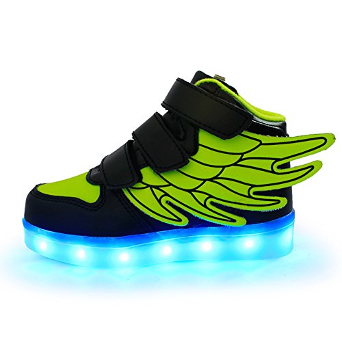 Product Cover ANEMEL Wings Children's 7 Colors LED Shoes Flashing Rechargeable Sneakers Dance Shoes for Kids Toddler