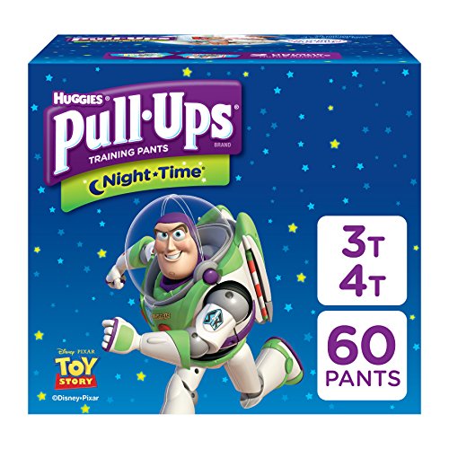 Product Cover Pull-Ups Night-Time, 3T-4T (32-40 lb) Disposable Potty Training Pants for Toddler Boys, 60 Count