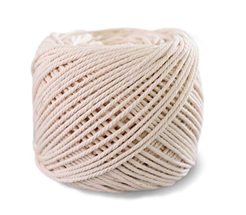 Product Cover (Natural Color, 3mm x 100m(About 109 yd)) Handmade Decorations Natural Cotton Bohemia Macrame DIY Wall Hanging Plant Hanger Craft Making Knitting Cord Rope Natural Color Beige Macram Cord