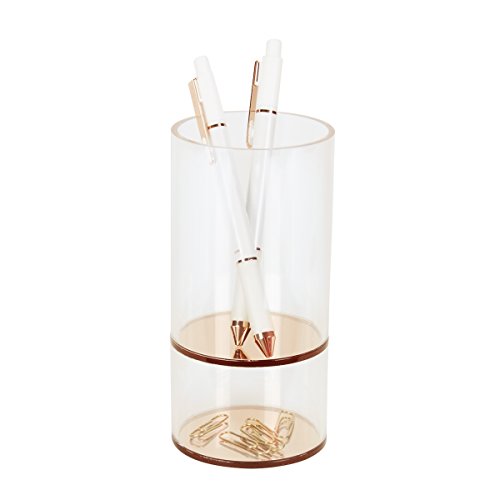 Product Cover C.R. Gibson Acrylic Pencil Cup, Mirror Panel, Measures 3 W x H 6 D - Rose Gold (PCUP-20084)