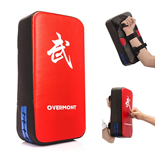 Product Cover Overmont Taekwondo Kick Pads Boxing Karate Pad PU Leather Muay Thai MMA Martial Art Kickboxing Punch Mitts Punching Bag Kicking Shield Training (1PC)