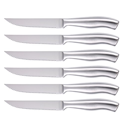 Product Cover Steak Knives Set of 6 Serrated Stainless Steel,Dishwasher Safe