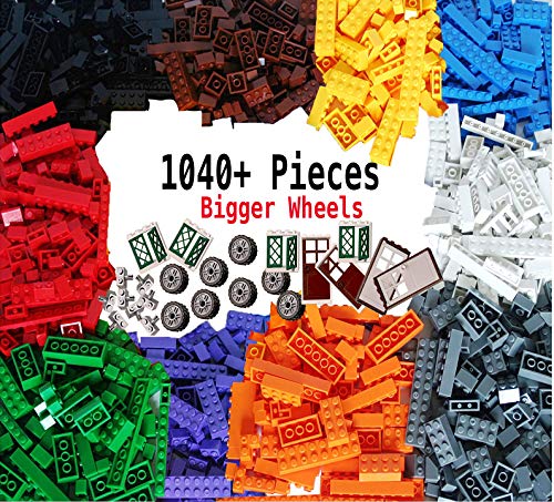 Product Cover dreambuilderToy Building Bricks 1040 Pieces Set, 1000 Basic Building Blocks in 10 Popular Colors,40 Bonus Fun Shapes Includes Wheels, Doors, Windows, Compatible to All Major Brands
