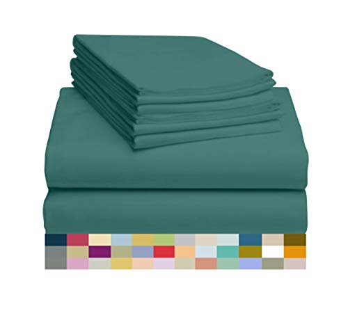 Product Cover LuxClub 6 PC Sheet Set Bamboo Sheets Deep Pockets 18