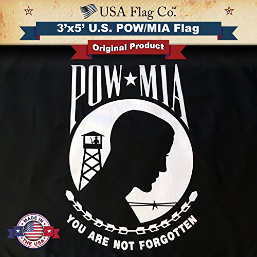 Product Cover USA Flag Co. POW MIA Flag is 100% American Made: The Best 3x5 Outdoor POW-MIA Flags, Made in The United States of America