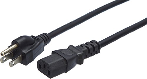 Product Cover AmazonBasics Computer Monitor TV Replacement Power Cord - 6-Foot, Black