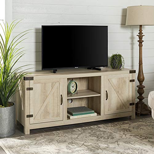 Product Cover Walker Edison Farmhouse Barn Wood Universal Stand for TV's up to 64