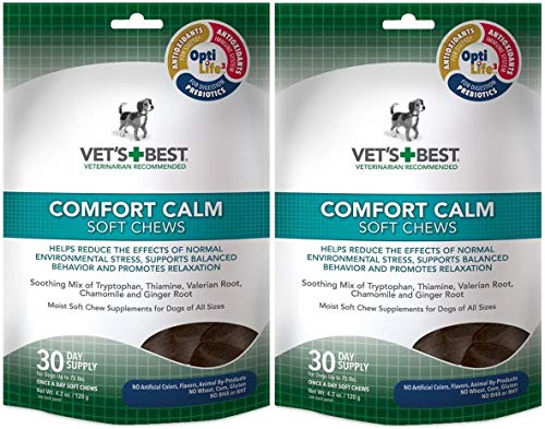 Product Cover Vet's Best Comfort Calm Calming Soft Chews Dog Supplements, 30 Day Supply (2 Pack)
