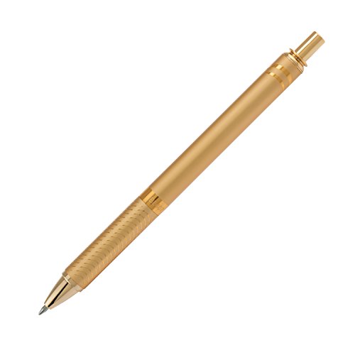 Product Cover Pentel EnerGel Alloy Retractable Liquid Gel Pen, Gold Barrel, Black Ink, in gift box with info band (BL407XABX)