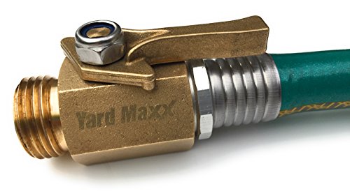 Product Cover Industrial Grade Garden Hose Shut Off Valve, Heavy Duty Solid Brass, Large Ergonomic Handle, High Volume, Designed for The Professional, Built to Last, Fits All Standard 3/4