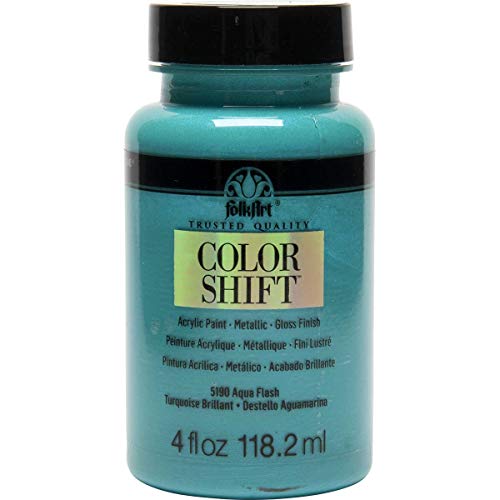 Product Cover FolkArt Color Shift Acrylic Paint in Assorted Colors (4 oz), 5190 Aqua Flash
