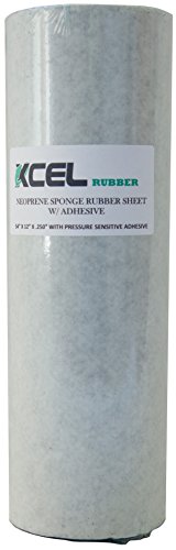 Product Cover XCEL Neoprene Sponge Rubber Sheet with Adhesive 54 in x 12 in x 1/4 in