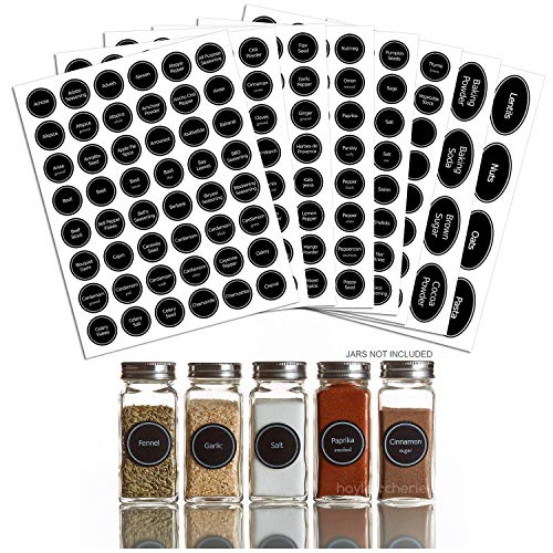 Product Cover Hayley Cherie - 328 Printed Spice Jar and Pantry Label Set - Chalkboard 1.5