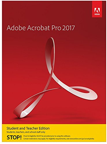Product Cover Adobe Acrobat Pro 2017 Student and Teacher Edition Windows