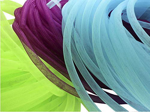Product Cover Menghuan 80 Yards(16 Bundles) Mesh Tubing Cord 8mm Fashion Bracelet/Necklace Cord Jewelry Accessory