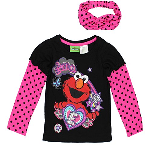 Product Cover Sesame Street Elmo Girls Long Sleeve Tee (Baby/Toddler)
