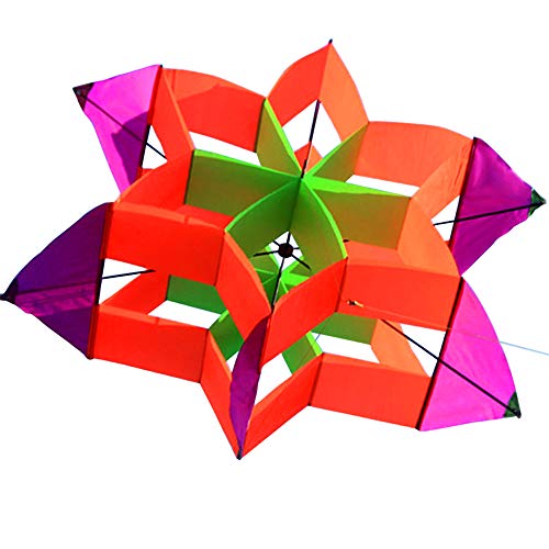 Product Cover Hengda Kite-New Version 42 Inch So Beautiful 3D Lotus Flower Kite For Kids And Adults Easy To Carry With Flying Line