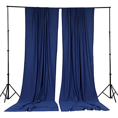 Product Cover BalsaCircle 10 ft x 10 ft Navy Blue Polyester Photography Backdrop Drapes Curtains Panels Decorations Home Party Reception Supplies