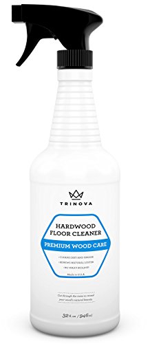 Product Cover Hardwood Floor Cleaner - Best Wood Cleaning Spray Solution. Restore Natural Beauty, Apply with mop or Machine to Restore and Renew Laminate, high or Low Gloss Floors. TriNova 32oz