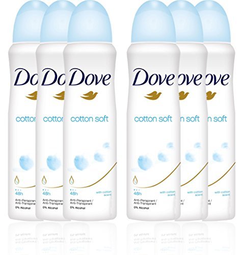 Product Cover Dove Cotton Soft Anti-Perspirant Deodorant Spray Dry 48 Hour Protection (Pack of 6) 150 Ml by Dove