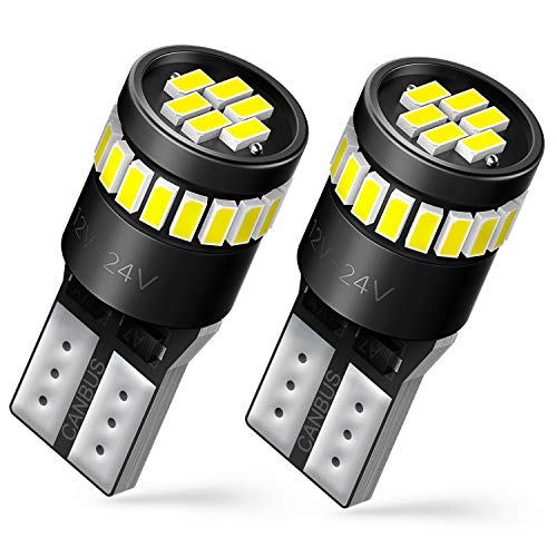 Product Cover AUXITO 194 LED Bulbs 168 175 2825 W5W T10 24-SMD 3014 Chipsets 6000K White for Car Dome Map Door Courtesy License Plate Lights Pack of 2