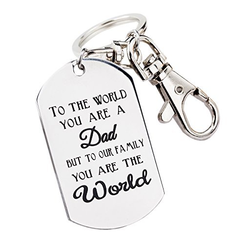 Product Cover ELOI Fathers Day Gifts Mens Keychain Novelty Birthday Gift for Daddy Papa Stainless Steel