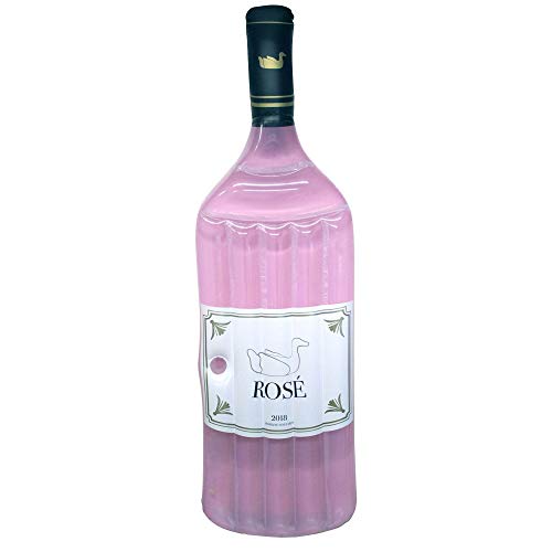 Product Cover Swimline 90654 Inflatable Rose Wine Bottle Pool Float, One Size, Pink