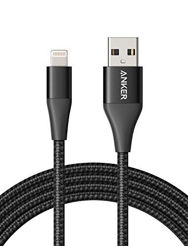 Product Cover Anker Powerline+ II Lightning Cable (6ft), MFi Certified for Flawless Compatibility with iPhone Xs/XS Max/XR/X / 8/8 Plus / 7/7 Plus / 6/6 Plus / 5 / 5S and More(Black)