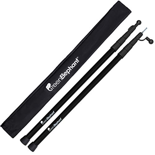 Product Cover Green Elephant Telescoping Tarp Poles Set of 2 - Adjustable Aluminum Rods for Tents and Tarps - Awning Poles for Camping, Backpacking, Hiking, More - Portable, Lightweight Replacement Tent Poles