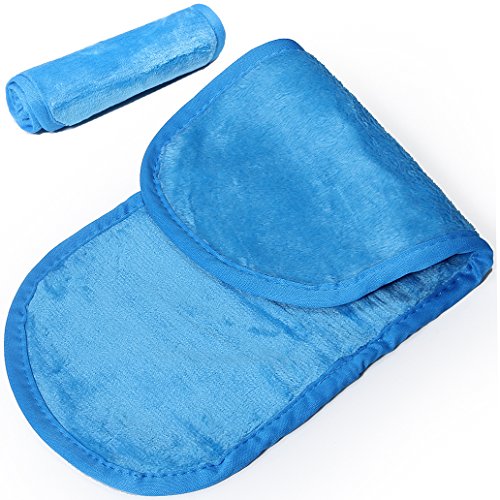 Product Cover Makeup Remover Cloth Clean Towel, Reusable Facial Cleansing Towel - Chemical Free, Remove Makeup Instantly with Just Water Satisfaction Guaranty (1 Blue)
