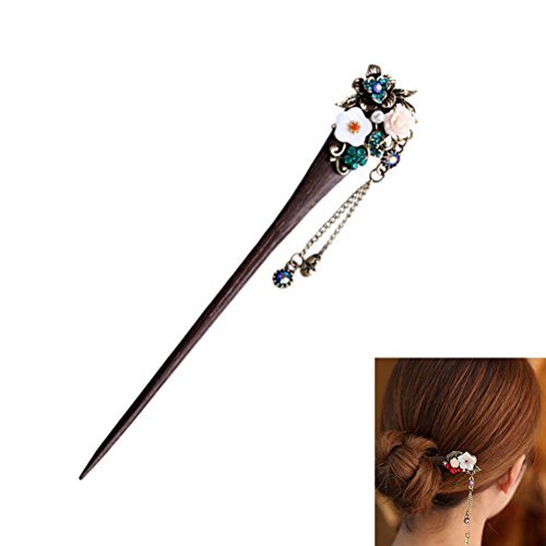 Product Cover Frcolor Stylish Hair Stick Vintage Hair Pin Women Hair Styling Hair Making Accessory (Blue)