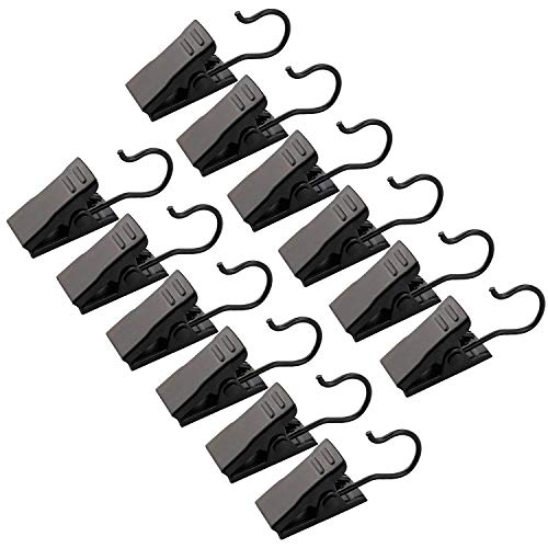 Product Cover 120 Pack Clip Hook Set Curtain Clips for Curtain,Photos,Home Decoration,Art Craft Dispaly,Black(Hang or Clip Almost Anywhere) ...