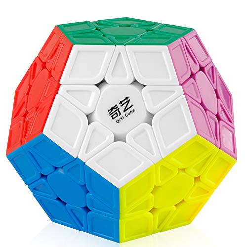 Product Cover Coogam Qiyi Megaminx Cube Sculpted Stickerless 3x3 Pentagonal Dodecahedron Speed Cube Puzzle Toy (Qiheng S Version)