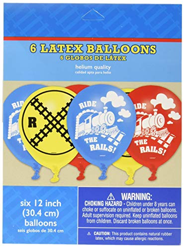 Product Cover amscan Party Supplies Thomas All Aboard Printed Latex Balloons, Multi Color