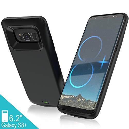 Product Cover Elebase Galaxy S8 Plus Battery Case,5500mAh Portable External Backup Charging Case,Rechargeable Impact Resistant Extended Power Charger for Samsung Galaxy S8 Plus(Not Galaxy S8)(Black)