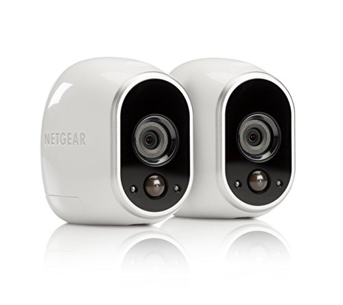 Product Cover Arlo Technologies Wireless Home Security Camera System | Night vision, Indoor/Outdoor, HD Video | Includes Cloud Storage & Required Base Station | 2-Camera System plus Outdoor Mount (VMS3230C) White