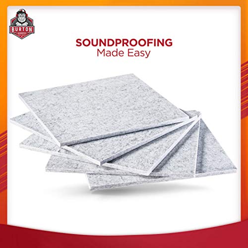 Product Cover Burton Acoustix Series 9 -  Ultra High Density 200 Kilograms/m3 Soundproofing Panels - Designed by Sound Engineers - Good for Soundproofing and Acoustic Treatment - 12 x 12 Inches - 5 Piece Pack
