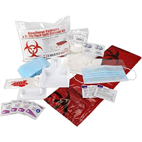 Product Cover 21 Piece Bodily Fluid Clean Up Pack/Bloodborne Pathogen Spill Kit - be OSHA Compliant and Protect from Dangerous Exposure to Blood and Other potentially infectious Materials