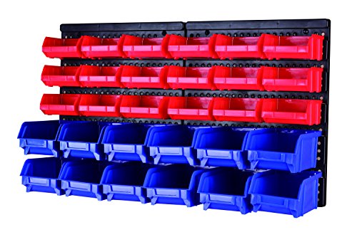 Product Cover MaxWorks 80694 30-Bin Wall Mount Parts Rack/Storage for your Nuts, Bolts, Screws, Nails, Beads, Buttons, Other Small Parts