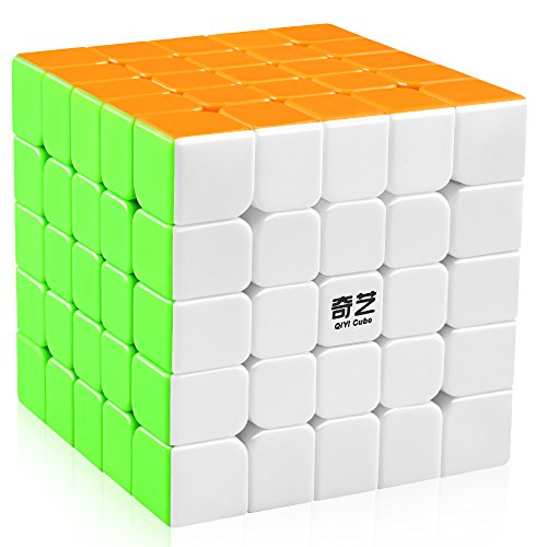 Product Cover D-FantiX Qiyi 5x5 Speed Cube Stickerless 5x5x5 Magic Cube Puzzles Toys 62mm （Qizheng S Version）