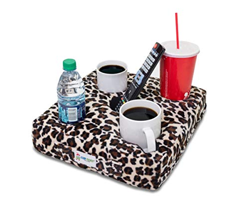 Product Cover Cup Cozy Deluxe Pillow (Cheetah) As Seen on TV -The world's BEST cup holder! Keep your drinks close and prevent spills. Use it anywhere-Couch, floor, bed, man cave, car, RV, park, beach and more!